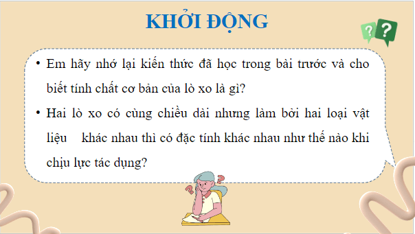 Giáo án điện tử Vật Lí 10 Chân trời sáng tạo Bài 23: Định luật Hooke | PPT Vật Lí 10