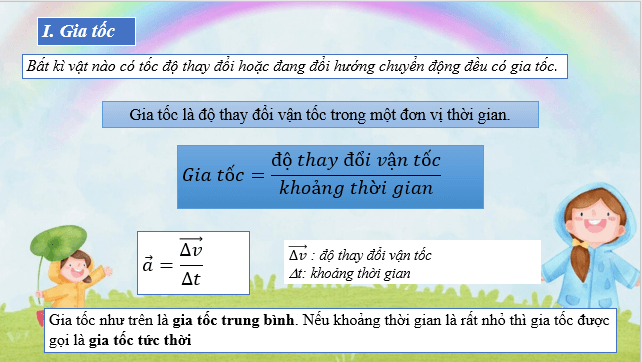 Giáo án điện tử Vật Lí 10 Cánh diều Bài 3: Gia tốc và đồ thị vận tốc – thời gian | PPT Vật Lí 10