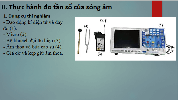 Giáo án điện tử Vật Lí 11 Kết nối tri thức Bài 10: Thực hành: Đo tần số của sóng âm | PPT Vật Lí 11