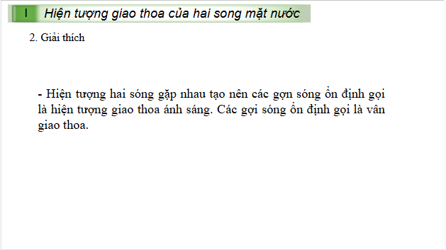 Giáo án điện tử Vật Lí 11 Kết nối tri thức Bài 12: Giao thoa sóng | PPT Vật Lí 11