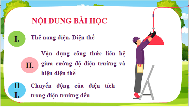 Giáo án điện tử Vật Lí 11 Chân trời sáng tạo Bài 13: Điện thế và thế năng điện | PPT Vật Lí 11