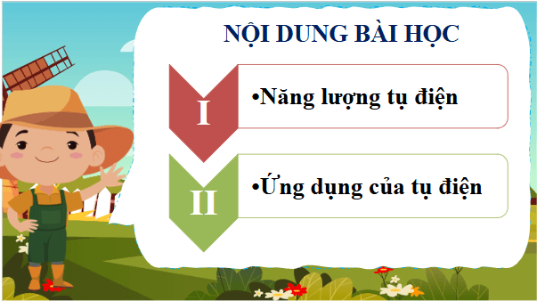 Giáo án điện tử Vật Lí 11 Chân trời sáng tạo Bài 15: Năng lượng và ứng dụng của tụ điện | PPT Vật Lí 11