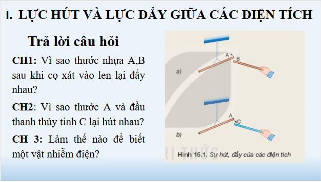 Giáo án điện tử Vật Lí 11 Kết nối tri thức Bài 16: Lực tương tác giữa hai điện tích | PPT Vật Lí 11