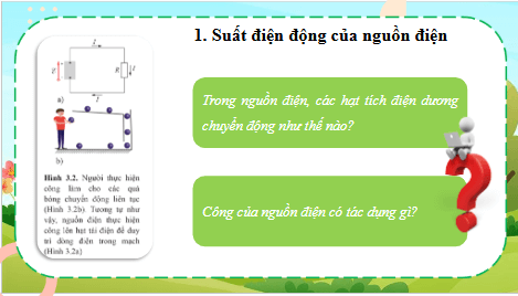 Giáo án điện tử Vật Lí 11 Cánh diều Bài 3: Nguồn điện, năng lượng điện và công suất điện | PPT Vật Lí 11