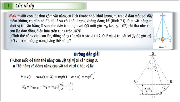 Giáo án điện tử Vật Lí 11 Kết nối tri thức Bài 7: Bài tập về sự chuyển hoá năng lượng trong dao động điều hoà | PPT Vật Lí 11