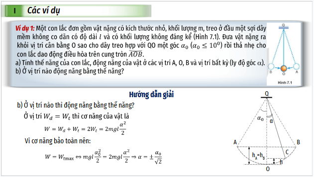 Giáo án điện tử Vật Lí 11 Kết nối tri thức Bài 7: Bài tập về sự chuyển hoá năng lượng trong dao động điều hoà | PPT Vật Lí 11