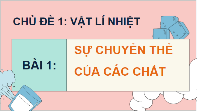 Giáo án điện tử Vật Lí 12 Cánh diều Bài 1: Sự chuyển thể của các chất | PPT Vật Lí 12