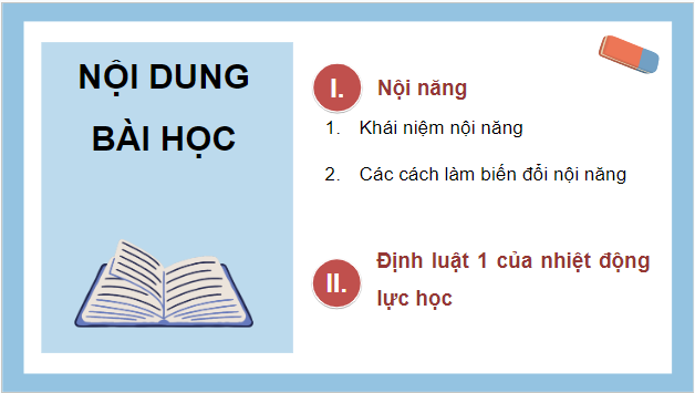 Giáo án điện tử Vật Lí 12 Cánh diều Bài 2: Định luật 1 của nhiệt động lực học | PPT Vật Lí 12