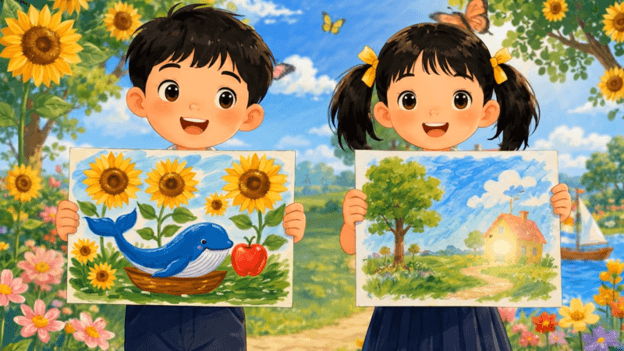 Video AI khởi động Mĩ thuật lớp 3