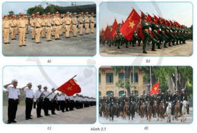 Theo em trong hình 2.1 hình ảnh nào là lực lượng thuộc Quân đội nhân dân Việt Nam