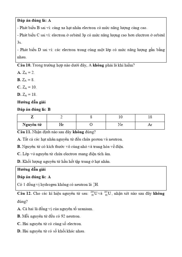 Đề kiểm tra Hóa học 10 Cánh diều Chủ đề 1 (có lời giải)