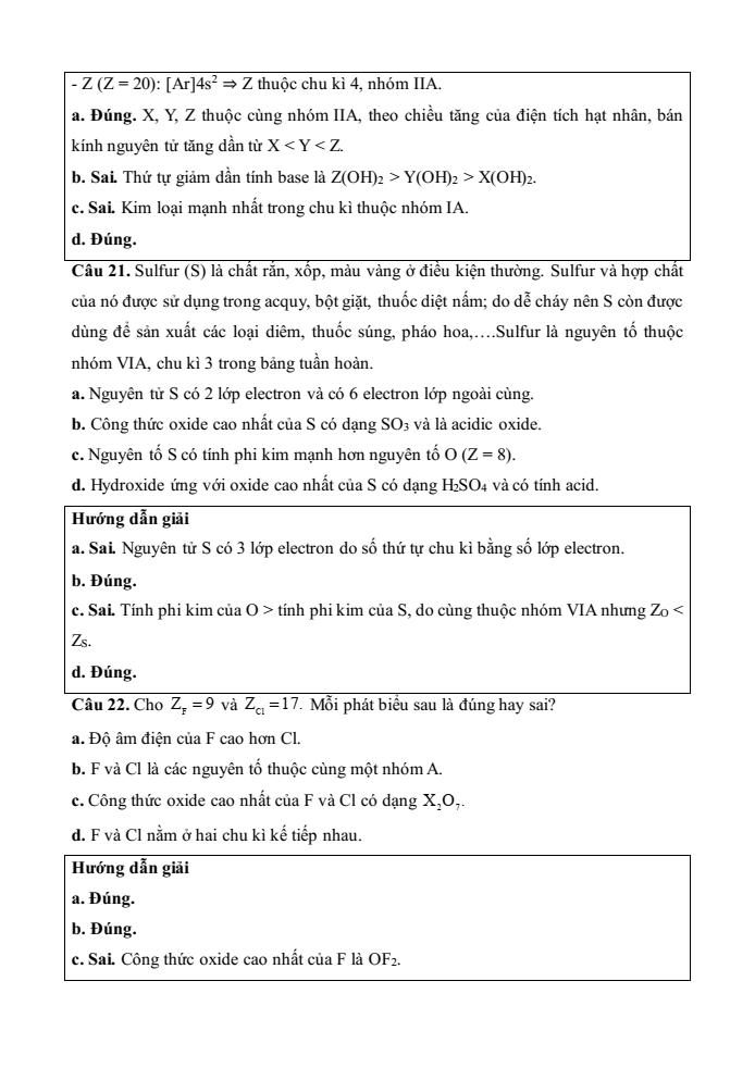 Đề kiểm tra Hóa học 10 Cánh diều Chủ đề 2 (có lời giải)