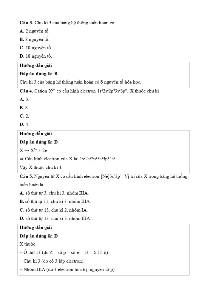 Đề kiểm tra Hóa học 10 Cánh diều Chủ đề 2 (có lời giải)