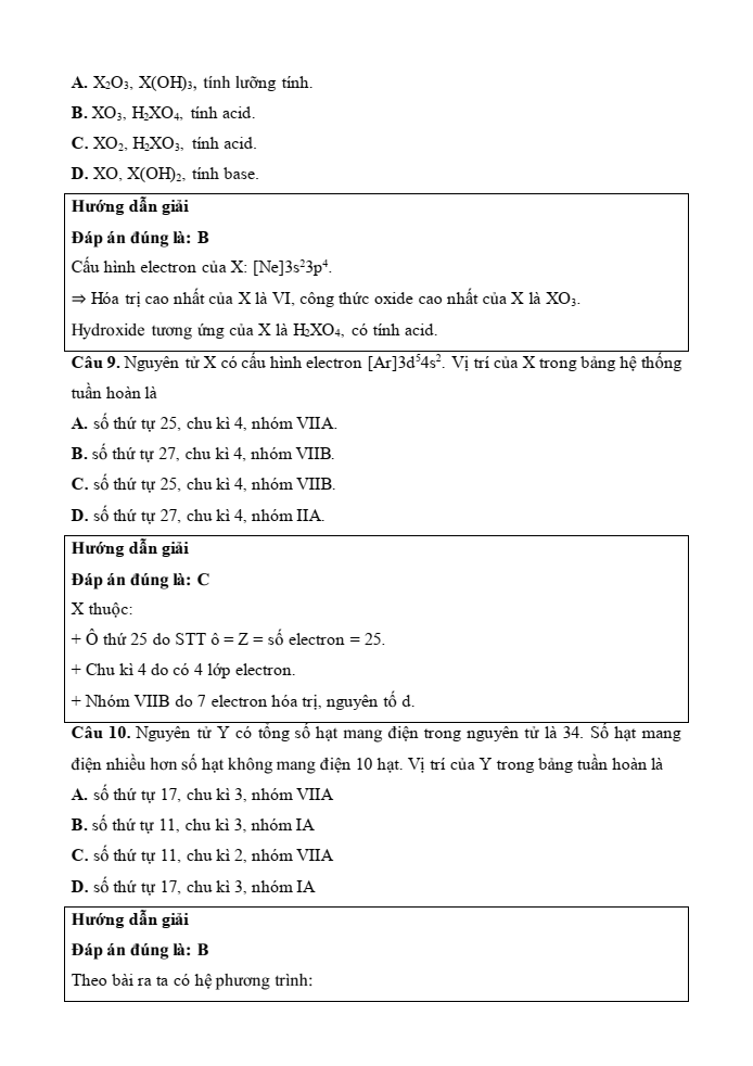 Đề kiểm tra Hóa học 10 Cánh diều Chủ đề 2 (có lời giải)