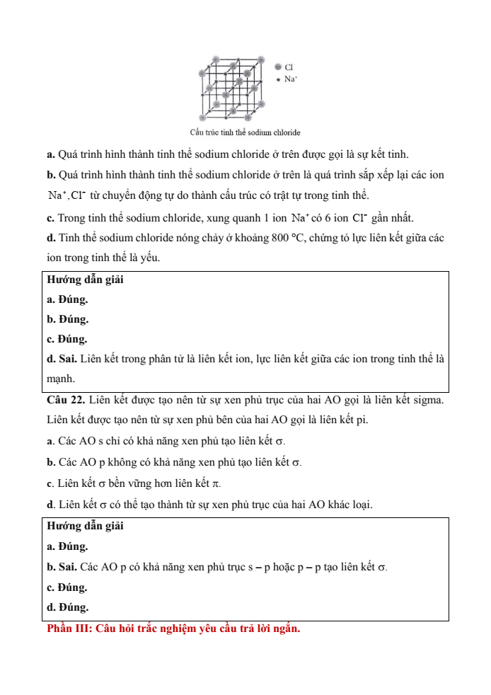 Đề kiểm tra Hóa học 10 Cánh diều Chủ đề 3 (có lời giải)