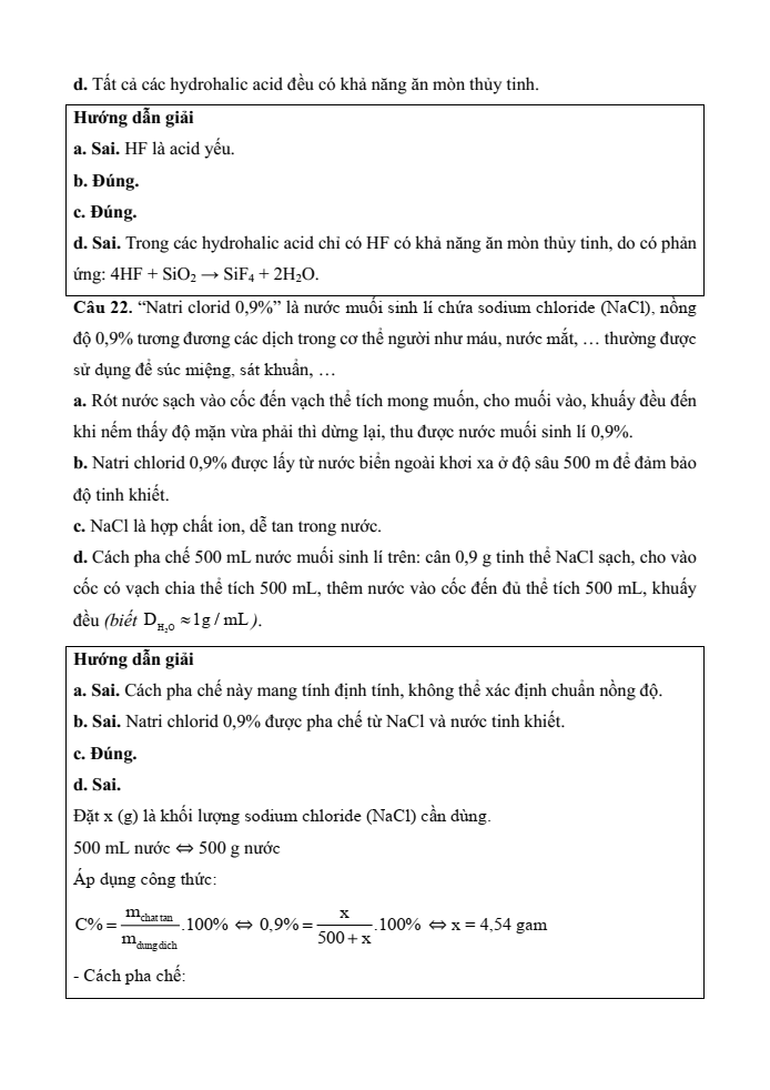 Đề kiểm tra Hóa học 10 Cánh diều Chủ đề 7 (có lời giải)