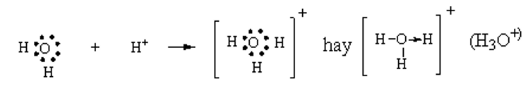 Trình bày sự hình thành ion hydronium Luyện tập 2 trang 59 Hóa học 10