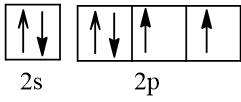 Trong các cách biểu diễn electron vào các orbital của phân lớp 2p (ảnh 1)