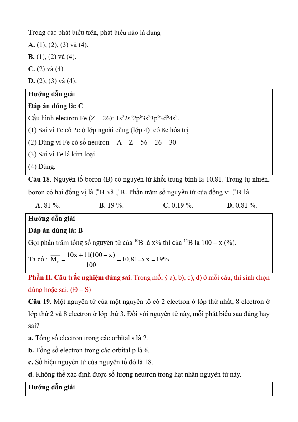 Đề kiểm tra Hóa học 10 Chân trời sáng tạo Chương 1 (có lời giải)