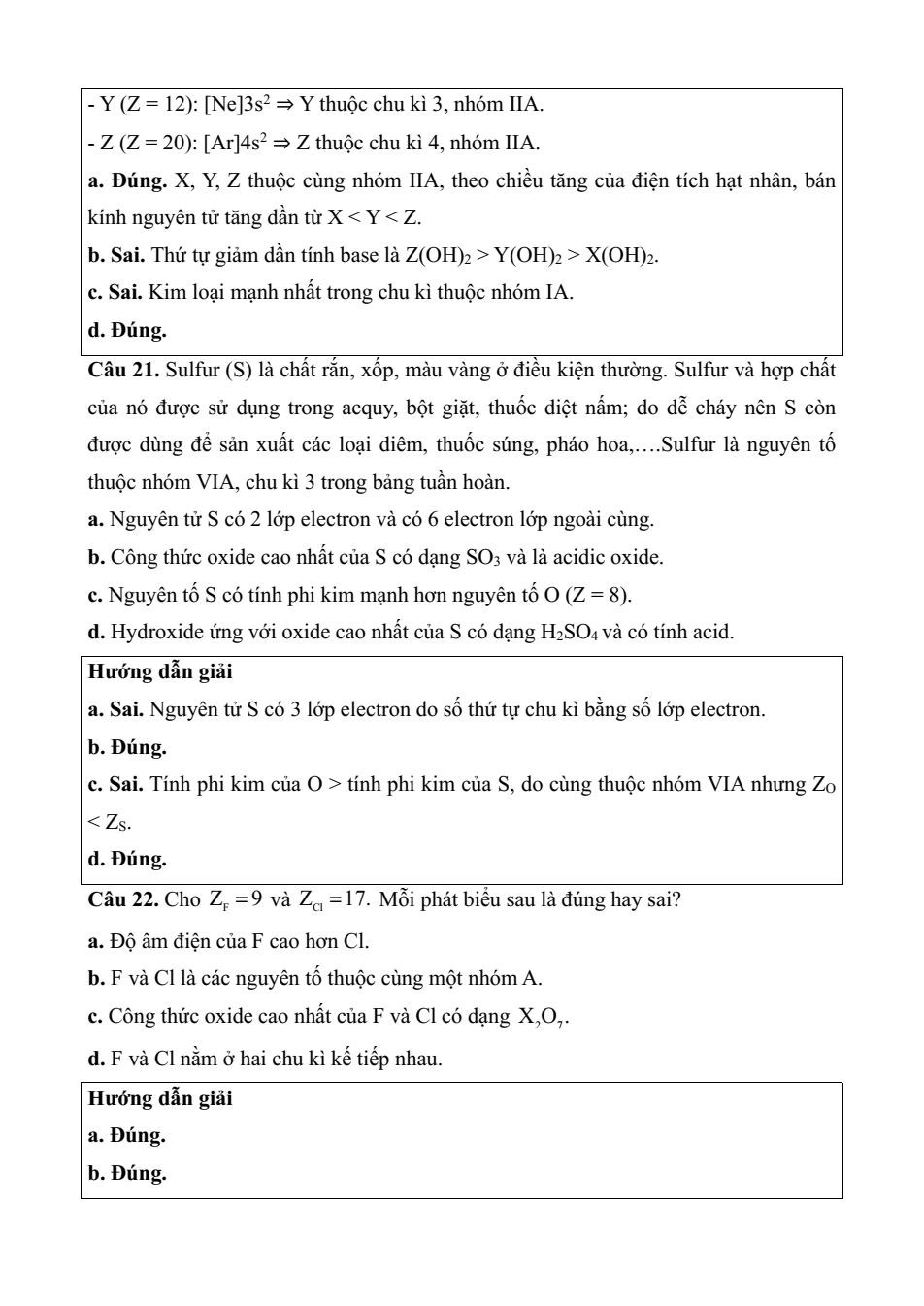 Đề kiểm tra Hóa học 10 Chân trời sáng tạo Chương 2 (có lời giải)