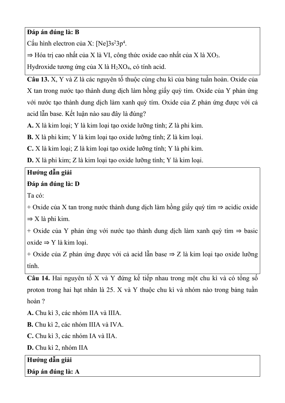 Đề kiểm tra Hóa học 10 Chân trời sáng tạo Chương 2 (có lời giải)