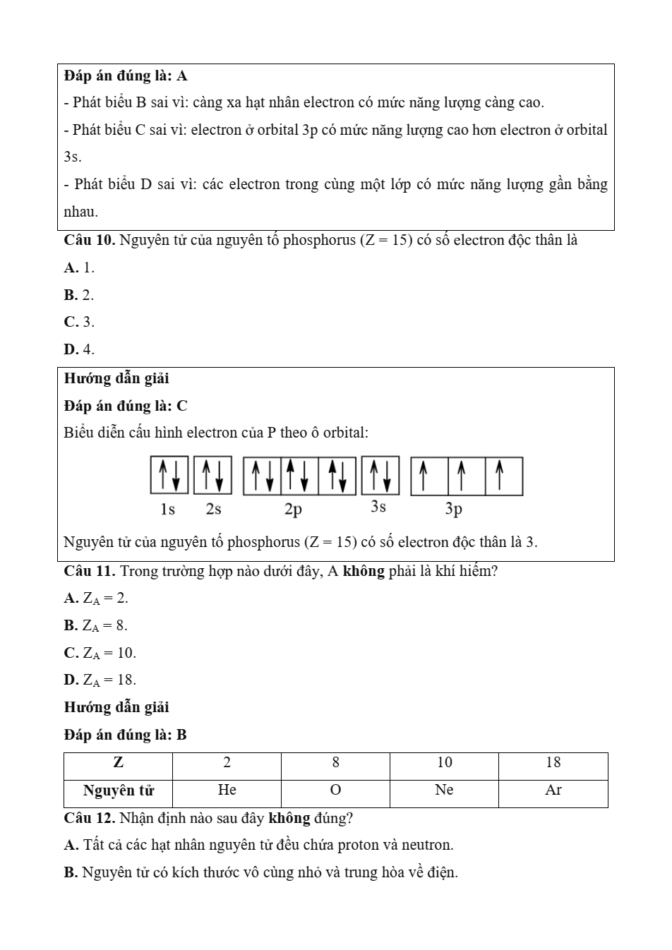 Đề kiểm tra Hóa học 10 Kết nối tri thức Chương 1 (có lời giải)