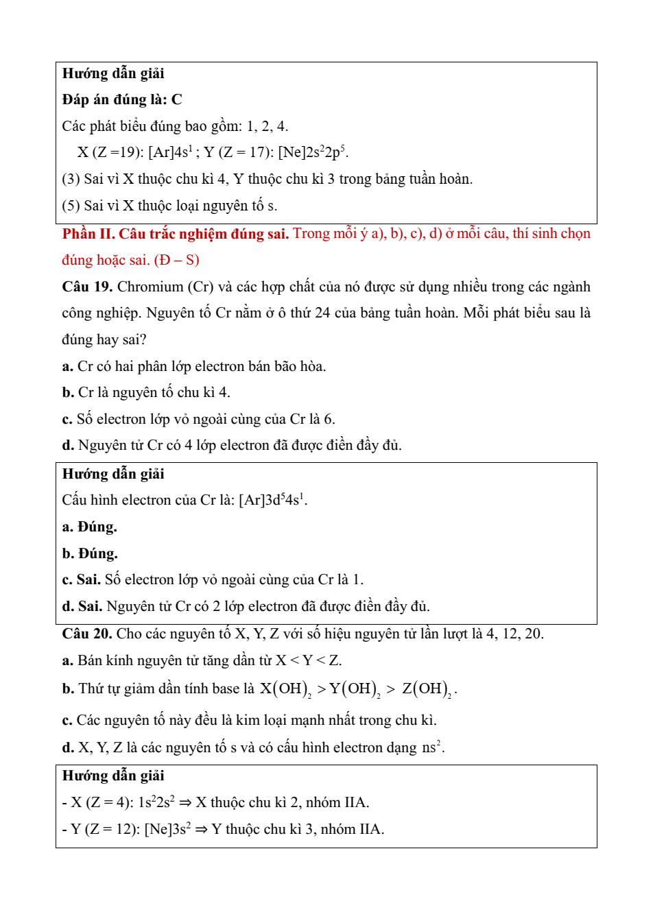 Đề kiểm tra Hóa học 10 Kết nối tri thức Chương 2 (có lời giải)