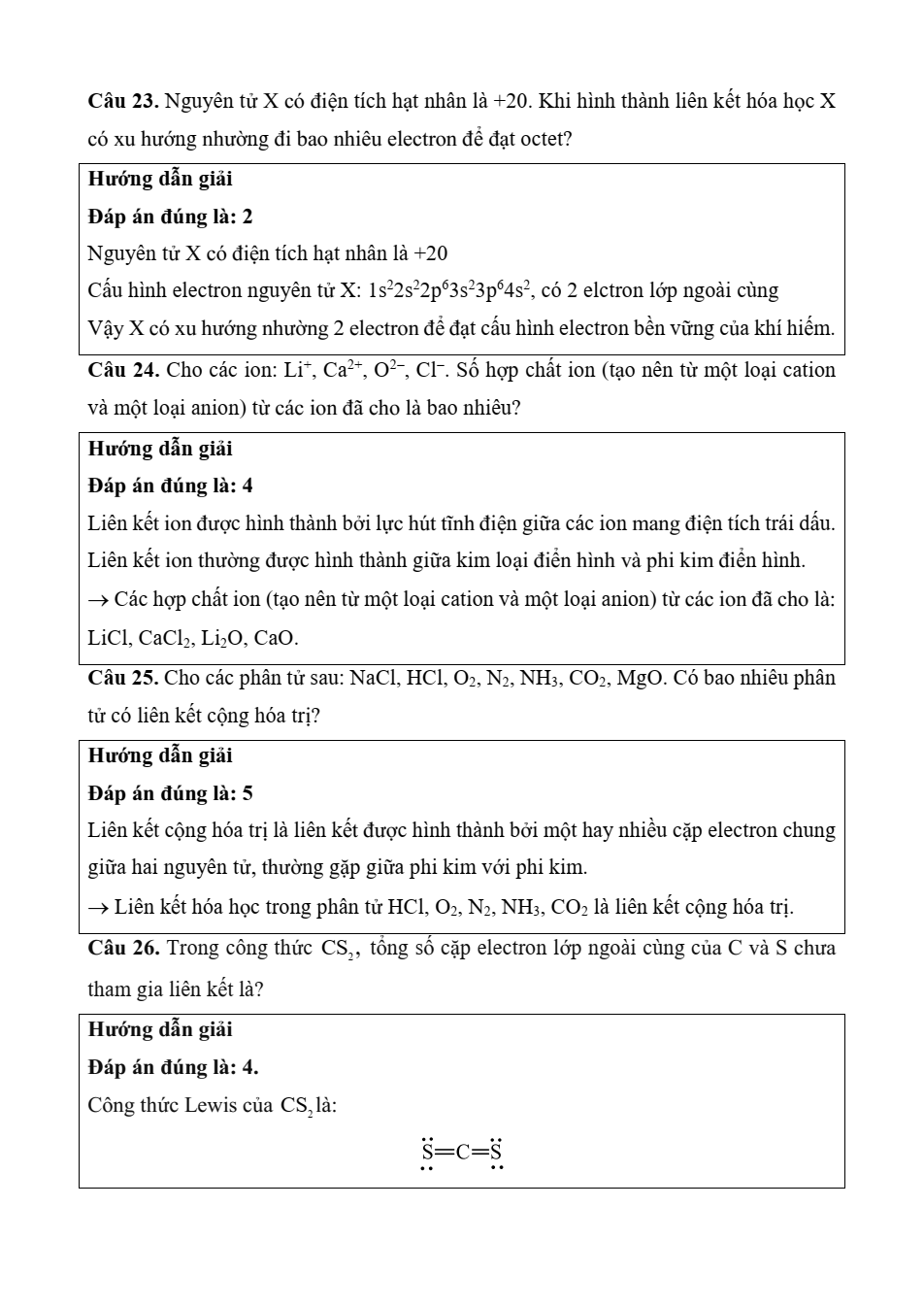 Đề kiểm tra Hóa học 10 Kết nối tri thức Chương 3 (có lời giải)