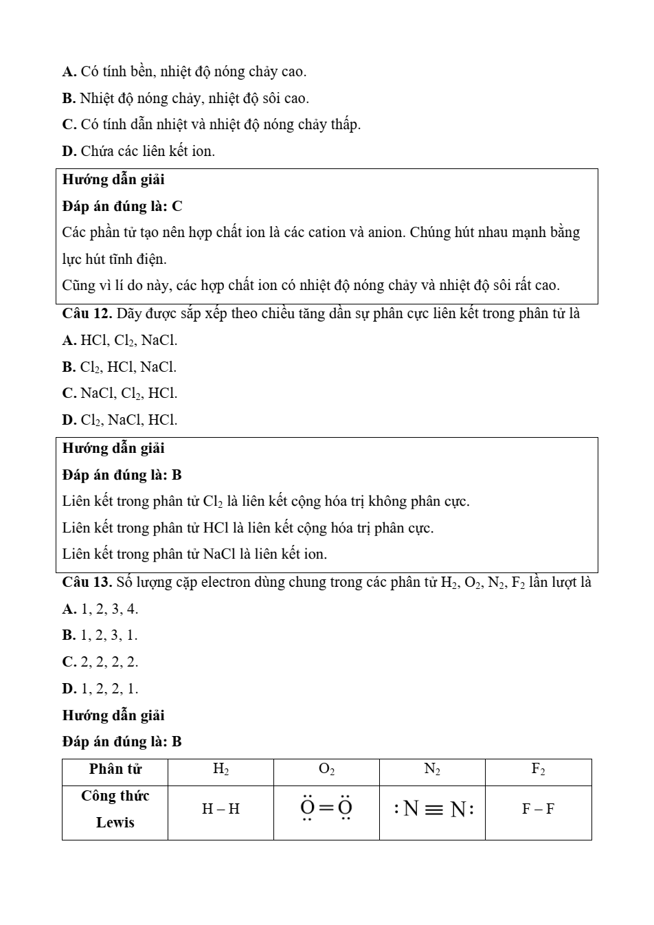Đề kiểm tra Hóa học 10 Kết nối tri thức Chương 3 (có lời giải)