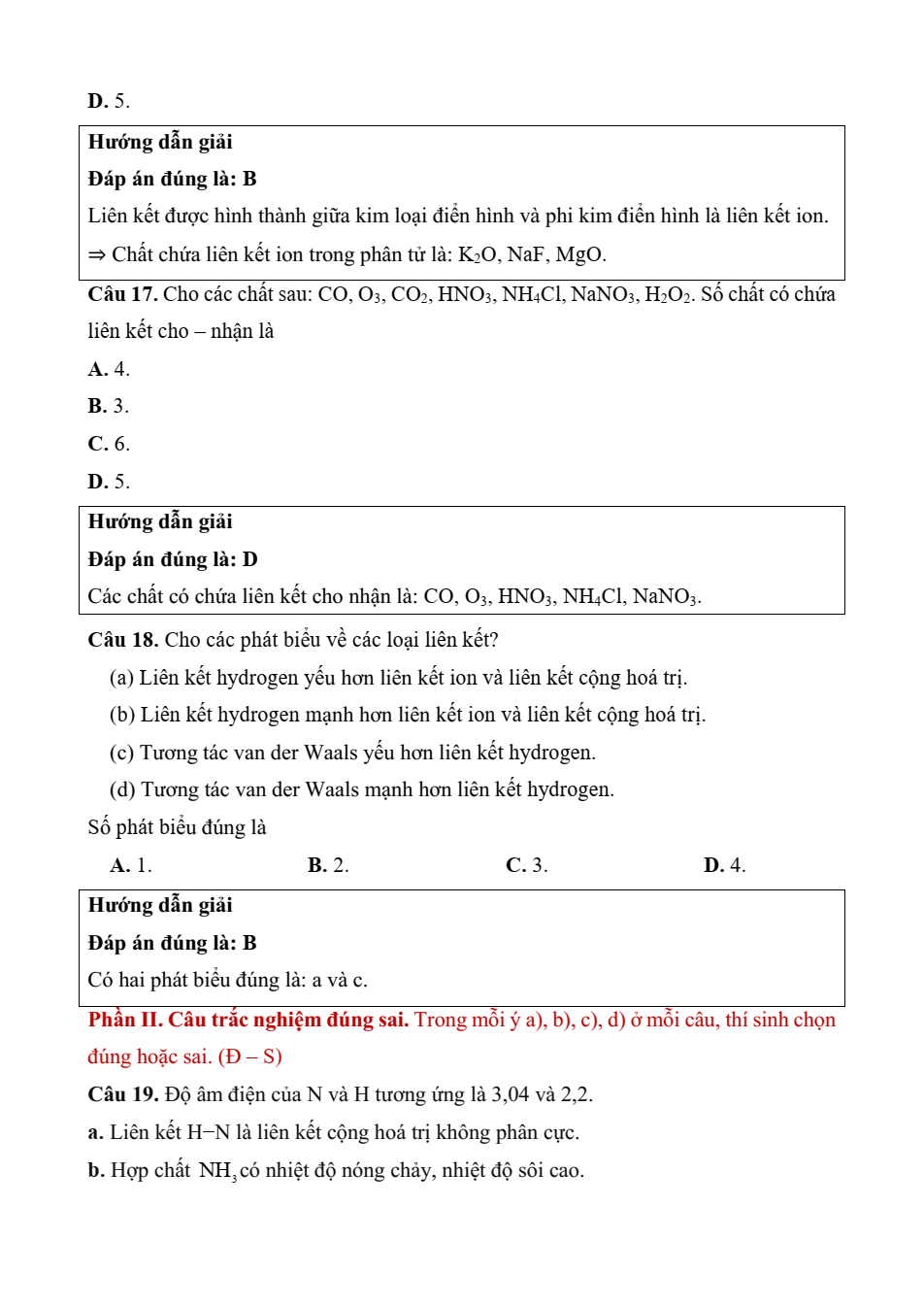 Đề kiểm tra Hóa học 10 Kết nối tri thức Chương 3 (có lời giải)