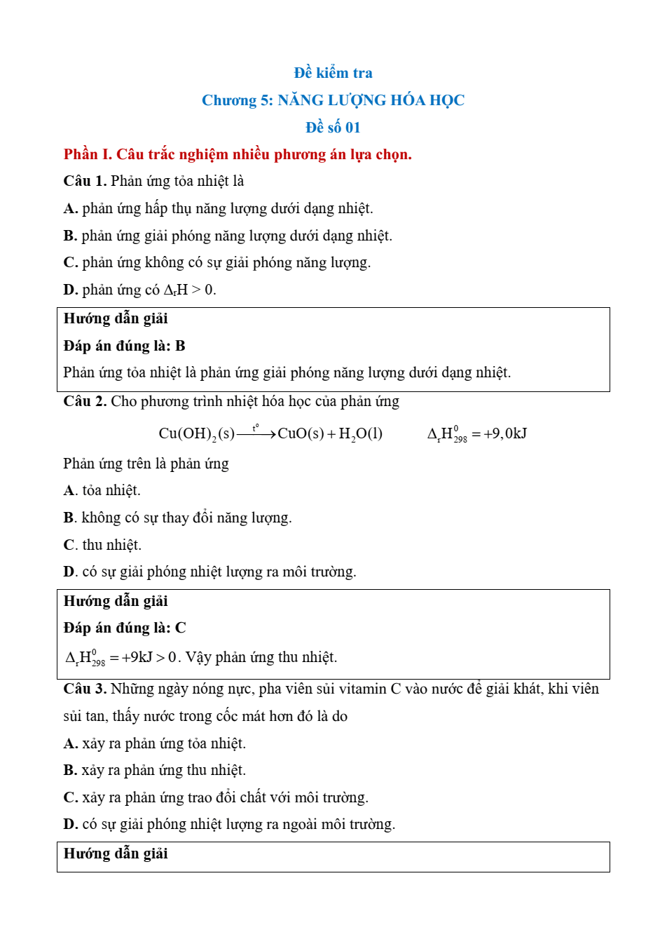 Đề kiểm tra Hóa học 10 Kết nối tri thức Chương 5 (có lời giải)
