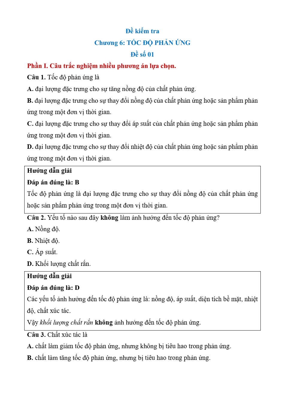 Đề kiểm tra Hóa học 10 Kết nối tri thức Chương 6 (có lời giải)