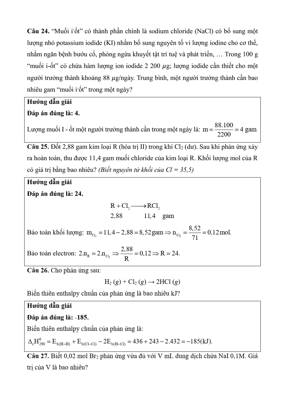 Đề kiểm tra Hóa học 10 Kết nối tri thức Chương 7 (có lời giải)