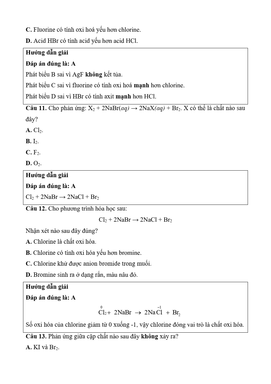 Đề kiểm tra Hóa học 10 Kết nối tri thức Chương 7 (có lời giải)