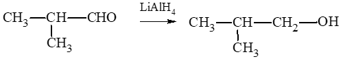Viết sơ đồ phản ứng của các hợp chất carbonyl có công thức phân tử là C4H8O với LiAlH4