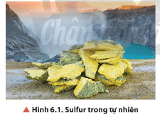 Quan sát Hình 6.1 và 6.2, hãy cho biết trong tự nhiên, sulfur tồn tại ở những dạng chất nào?