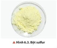 Quan sát Hình 6.3, hãy nêu một số tính chất vật lí của sulfur