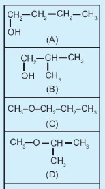 Hãy nhóm các chất hữu cơ sau theo loại đồng phân cấu tạo