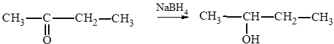 Khử các hợp chất carbonyl sau bởi NaBH4, hãy viết công thức cấu tạo của các sản phẩm