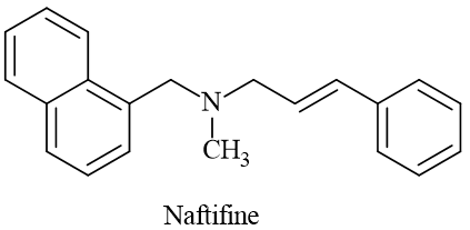 Naftifine là một chất có tác dụng chống nấm