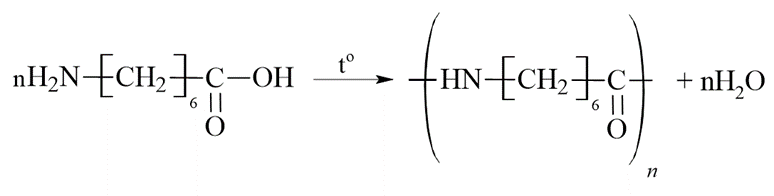 Viết phương trình hoá học của phản ứng trùng ngưng w -aminoenanthic acid (hay 7-aminoheptanoic acid)