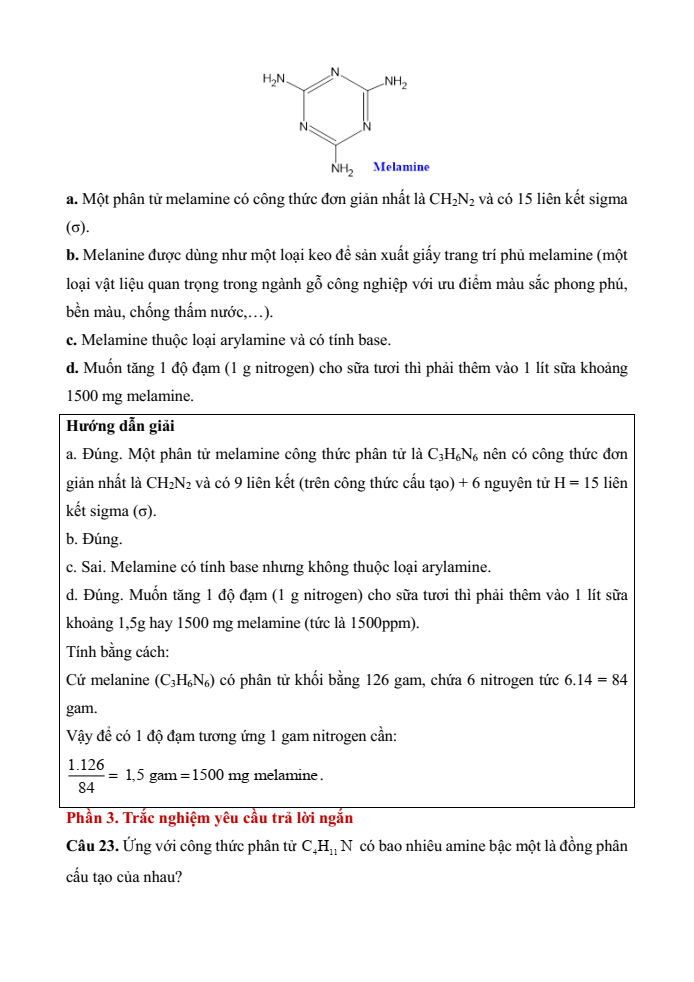 Đề kiểm tra Hóa học 12 Chân trời sáng tạo Chương 3 (có lời giải)