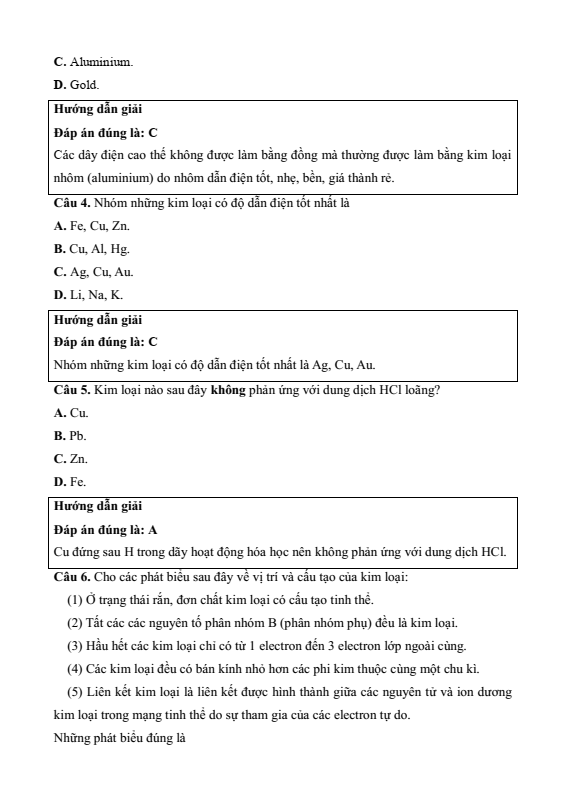 Đề kiểm tra Hóa học 12 Kết nối tri thức Chương 6 (có lời giải)
