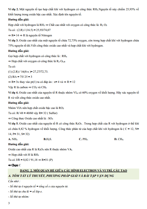 Chuyên đề bồi dưỡng HSG Hóa học 10 Bảng tuần hoàn (có lời giải)