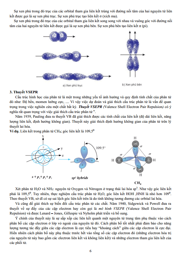 Chuyên đề bồi dưỡng HSG Hóa học 10 Liên kết hóa học - Cấu tạo phân tử - Lai hóa Orbital, thuyết Vsepr (có lời giải)