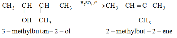 Bài tập về phản ứng tách nước tạo alkene của alcohol (cách giải + bài tập)
