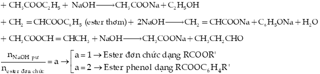 Thuỷ phân ester đơn chức trong môi trường kiềm lớp 12 (Chuyên đề dạy thêm Hóa 12)