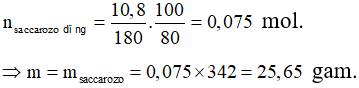 Bài tập về Saccarozo có lời giải