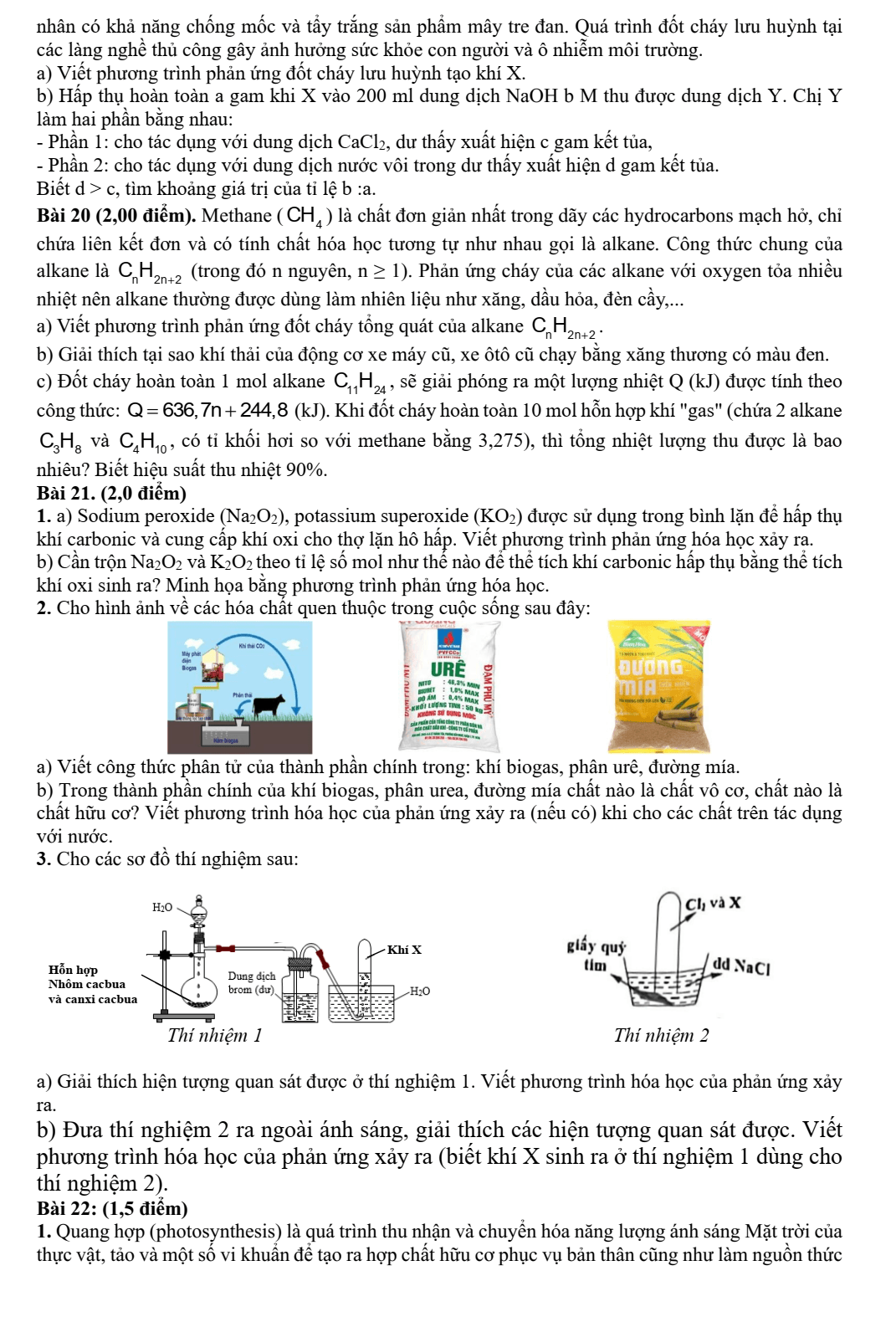 Chuyên đề bồi dưỡng HSG Hóa học 9 Bài tập thực tế - phát triển năng lực (có lời giải)