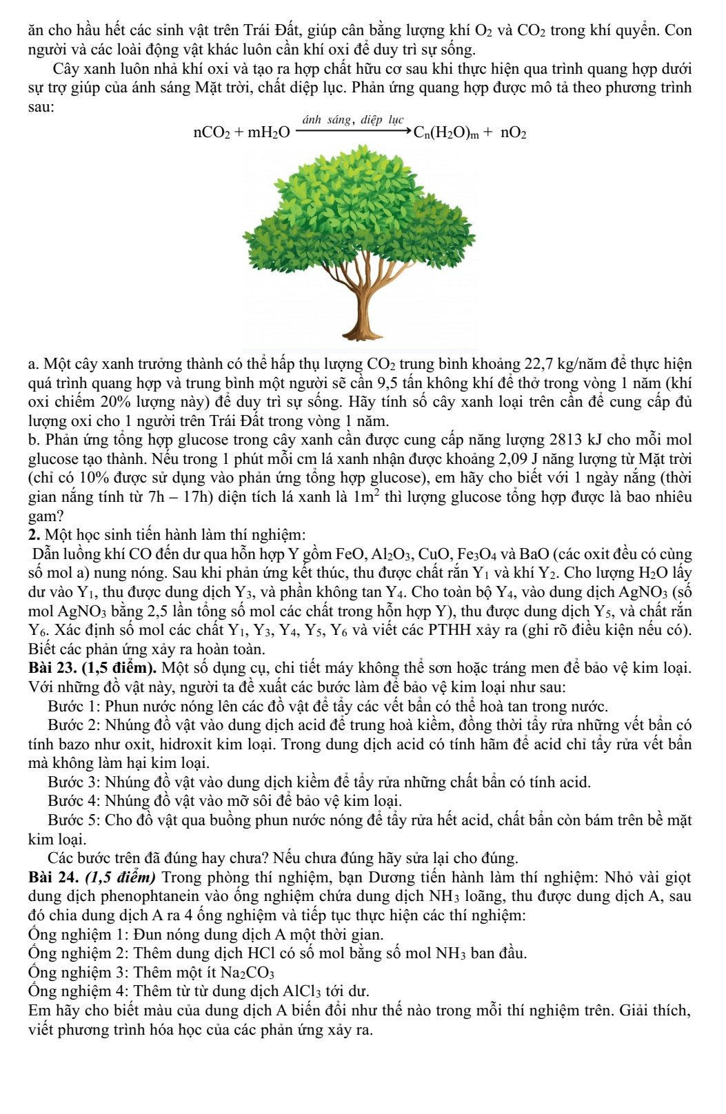 Chuyên đề bồi dưỡng HSG Hóa học 9 Bài tập thực tế - phát triển năng lực (có lời giải)
